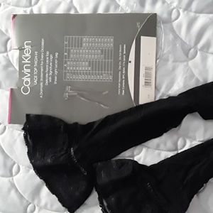 90s Calvin Klein Lace Top Thigh-Hi #435, Black, Size A